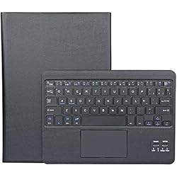 Funda con Teclado Bluetooth CoastaCloud Teclado Bluetooth Inalámbrico 3.0 QWERTY Español con Multi Touchpad - Compatible 9-10.6 Pulgadas Cualquier Windows / Android OS Tablet PC (Tamaño de la tableta adecuada:Min 15x24cm Max 18x26cm) Negro