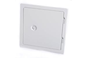 rg-vertrieb Kamintür Reinigungstür Revision Schornstein Edelstahl Putztür Weiss Stahl 2 Größen (Weiß 14x14cm)