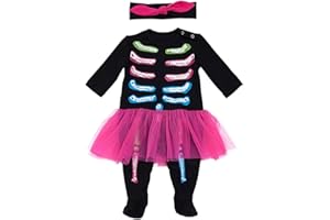 TMOYJPX Mono Bebe Niña Niño 0-24 Meses Invierno, Conjunto Peleles Mameluco de Vestido Falda+Banda de Pelo