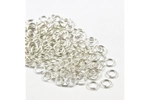 Angel Malone 100 x SILVER Superior Super Strong Metal Jump Rings Jewellery Making Findings - UK SELLER (10mm x 1.2mm)