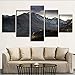 Produktbild cmdyz Kein Rahmen Leinwand Gemälde Wohnkultur Wohnzimmer Wandkunst 5 Stücke Vulkan Berg Naturlandschaft Bilder Hd Druckt Poster