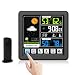 Produktbild Snewvie Wetterstation Funk mit Außensensor Farbdisplay Touchscreen Digital Thermometer-Hygrometer Uhrzeit Anzeige Alarme Funktion Handy USB Ladeanschluss für Zuhause Büro Schlafzimmer