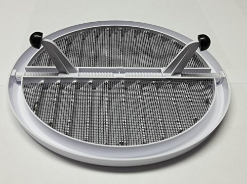 Lüftungsgitter Kunststoff verstellbar für Rohre von 125-160mm Deckmaß175mm mit Insektenschutz - 5