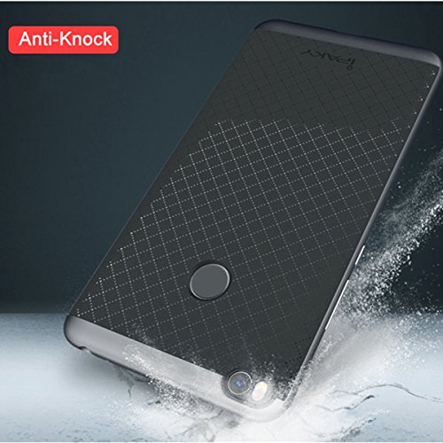 Xiaomi Mi Max 2 Funda  Ipaky Protecci  n interna TPU Flexible  Ultra Resistente  Marco Exterior R  gido PC efecto Metal  Anti Golpes  Carcasa H  brida Bumper Mi Max 2 - Plata