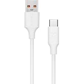 XONECT USB to Type-C ile Uyumlu iPhone ve Samsung ile Uyumlu Hızlı Şarj ve Data Kablosu 40 cm (Beyaz)