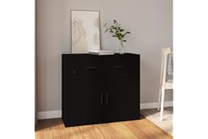 FIRBNUS 80x33x70 cm Aparador Negro Mueble Entrada Recibidor Recibidores De Entrada Muebles De Cocina Vitrina Economica Mueble Auxiliar De Cocina