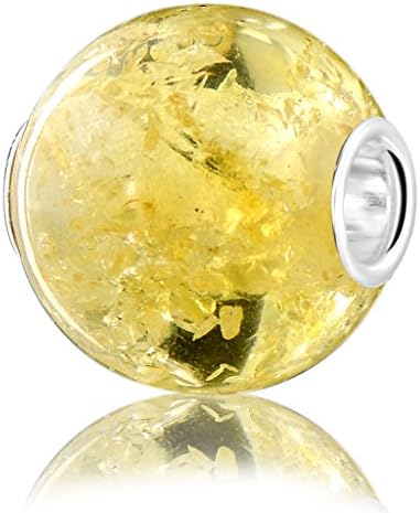 Andante – Premium Collection – Genuine Baltic Amber Bead or Necklace in 925 Sterling Silver Pendant – Big Certified – Gold by The Sea – Colour Lemon – 16 mm x 16 mm