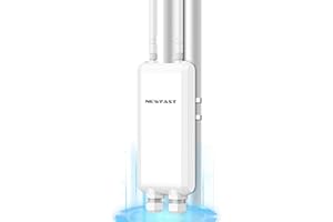 NEWFAST Ripetitore WiFi Esterno, 1200Mbps Access Point Esterno Dual Band 5GHz/2.4GHz Extender WiFi Potente con 48V PoE Power, 3*Gigabit Porta Ethernet, 2 * 5dBi Antenne, IP66, per Esterni