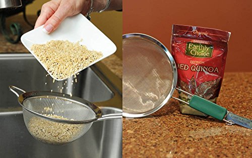 Feinmaschige Küchensiebe aus Edelstahl – Siebe mit Griffen – Ein Satz von 3 Größen mit einer lebenslangen Garantie – Abseihen von Bouillon, Suppen, Joghurt – Waschen von Quinoa, Reis, Gemüse, Nudeln – Sieben von Mehl, Aufbrühen von Tee - 8