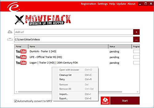 MovieJack   Descargador de v  deos para YouTube  Dailymotion  Vimeo y otros   12 meses de actualizaciones gratuitas