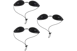 KEQAR Lot de 3 Lunettes de Protection UV pour Thérapie - Lunettes pour Lampe Rouge, Infrarouge et Luminothérapie - Protection des Yeux en Silicone Confortable