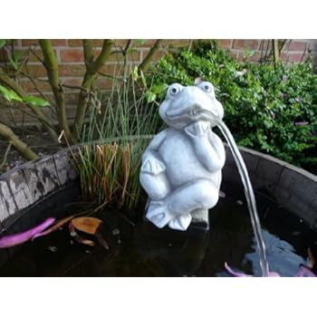 Steinfiguren Frosch Wasserspeier Garten DekoGartenfigur Koi Teich