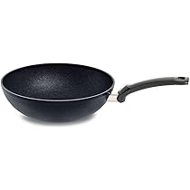Fissler Adamant/aluminium wok, Aziatische pan ( 28 cm) gecoat, anti- aanbaklaag, hoge rand, krasbestendig, alle warmtebronnen - inductie, zwart