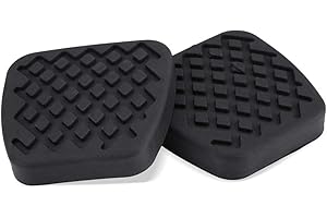 KEENSO Car Brake Pedal Pads, 1 Pair Rubber Brake Pedal Pad Brake and Clutch Pedal Pads Cover Replacement Black for 46545-sa5-000