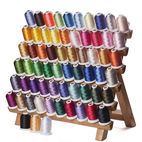 Simthreads 63 Farben Polyester Stickgarn – 1.100 Yards, für Brother / Babylock / Janome / Kenmore / Singer Stickmaschine - 2