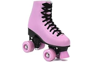 SMJ sport Patins à roulettes Classiques rétro ABEC7 pour Femme - Couleur Rose et Noir - Taille 35, 36, 37, 38, 39, 40