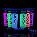 Moon Glow - Pastel Neon UV Face & Body Paint - 12ml Set of 6 - includes UV Keyring