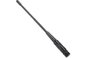 SG Store Antenne Noire pour Talkie-walkie 144/430 MHz Antenne BNC Portable Double Bande à Gain élevé Compatible avec ICOM V8 V80 V80E V82 V85 F3S HT-66 VHF/UHF Radio 21 Cm