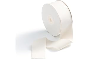 CHUQING Nastro regalo bianco largo nastro di velluto bianco 3,8 cm x 9 m Ornamenti per cucire fiocchi di velluto