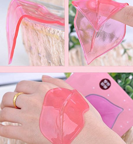 10 Stück Lippe Maske, Collagen Lippe Gel-Maske, Kollagen-Kristall Lippe Film Paste/Lippenpads, CIDBEST® Beauty Make-up Lippenpflege Zubehör, Anti Dry Ageing Falten Membrane Moisturizing Lip Mask, Machen Sie Ihre Lippe attraktiv und Sexy - 5