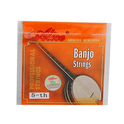 Alice AJ05 Regular Size Banjo Strings Plated Steel G-5th String for 5 String Banjo Part