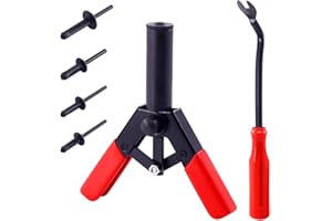 Swpeet Set di 41 pistole per rivetti con 1 strumento di rimozione dei rivetti, strumento per rivetti in plastica per tutti i rivetti in plastica, rimozione sicura di clip in metallo o plastica,