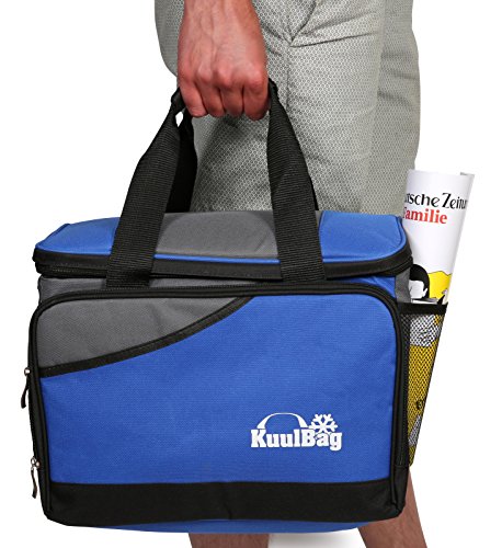 Große 15L große, und faltbare Kühltasche von Kuulbag fürs Auto, beim Sport oder Outdoor. Inklusive Umhängegurt. - 
