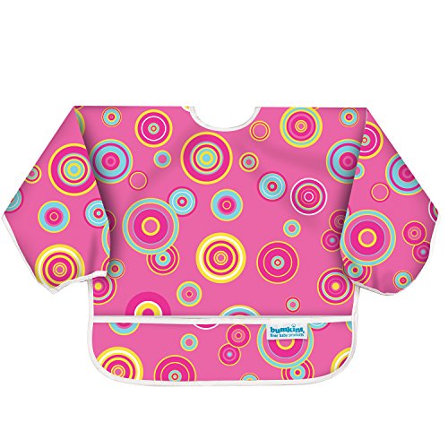Hippychick Bumkins Sleeved Bib - Pink Circles