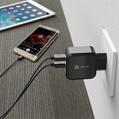 iClever BoostCube 30W Dos Puertos USB Cargador de Pared IC-QC02 18W quick charge 12W SmartID - Negro reviews iClever BoostCube 30W Dos Puertos USB Cargador de Pared IC-QC02 18W quick charge 12W SmartID - Negro