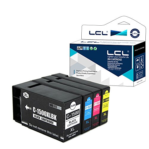 LCL TM PGI-1500 PGI-1500XL PGI-1500XLBK PGI-1500XLC PGI-1500XLM PGI-1500XLY 4-Pack Noir Cyan Magenta Jaune Cartouche d encre Compatible pour Canon MAXIFY MB2050 MB2350 LCL TM PGI-1500 PGI-1500XL PGI-1500XLBK PGI-1500XLC PGI-1500XLM PGI-1500XLY 4-Pack Noir Cyan Magenta Jaune Cartouche d encre Compatible pour Canon MAXIFY MB2050 MB2350