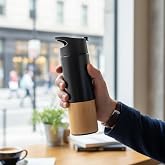 Deconox 450 ml Bambu Kaplamalı &Ccedil;elik Termos - Siyah, Mavi ve Kırmızı Renk Se&ccedil;enekli Sızdırmaz Isı Yalıtımlı Seyahat Termosu (
