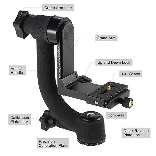 En Venta Andoer Metales Pesados Cardán Gimbal Cabeza del Trípode con
Estándar Placa de Liberación Rápida para Cámara Réflex Digital
Teleobjetivo (Max.Load a 20 kg / 44 Libras) Descuento