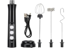 BEISHA Elektrischer Milchaufschäumer, elektrischer Milchaufschäumer Handheld Automatic Egg Beater Milk Shaker USB-Aufladung
