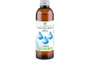 ‎ETC COSMETIC`S LAKTISCHE SÄURE 80% (LACTIC ACID 80%) - 120 GR - pH-Wert-Kontrolle, Haut-, Körper- und Haarpflege, Peeling-, Verjüngungs- und Aufhellungsbehandlungen, Keratolytikum, Peeling der Haut
