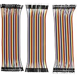 Philonext 120Pcs Dupont Wire 20cm Multicolored Jumper Wires Dupont Cable 40pin Male to Female, 40pin Male to Male, 40pin Female to Female for Breadboard Ribbon Cables Kit