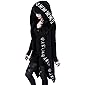 Damen Gothic Kleidung Mantel Jacke Kleid Hose Oberteil Shirt Rock Pullover Schuhe Schmuck Moon Druck Schwarz Punk…
