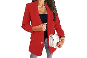 Minetom Femme Élégant Blazer à Manches Longues Slim Fit OL Bureau Affaires Veste De Costume Manteau Cardigan Blouson Jacket