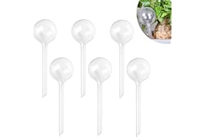 Gotetiso 6 Pièces Bulbes d’Arrosage Plantes Arrosoir Globes d'Arrosage Ampoules Automatique en Plastique Boules pour Fleurs Jardin Transparent