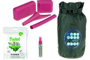 SHEWEE Out & About Pack - Reusable Pee Funnel – The Original Female Urination Device Since 1999! Quickly, Easily and Discreetly, Wee Standing Up Without Removing Clothing
