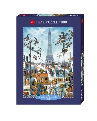 Imagen 2 de Cartoon Puzzle Eiffel Tower 1000 Teile (KV&H Verlag)