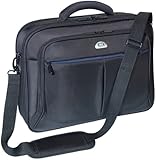 PEDEA Premium Clamshell Laptop Bag Case 17.3 inch with shoulder strap and sturdy protective frame, black