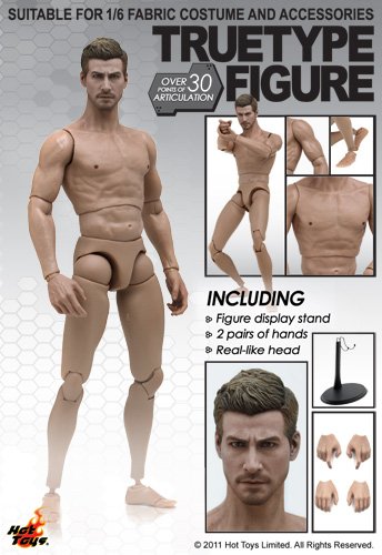 Hot Toys TrueType - 1/6 Scale Action Figure Body: New Generation - Caucasian Male (Muscular Body Version) (Fashion Doll)
