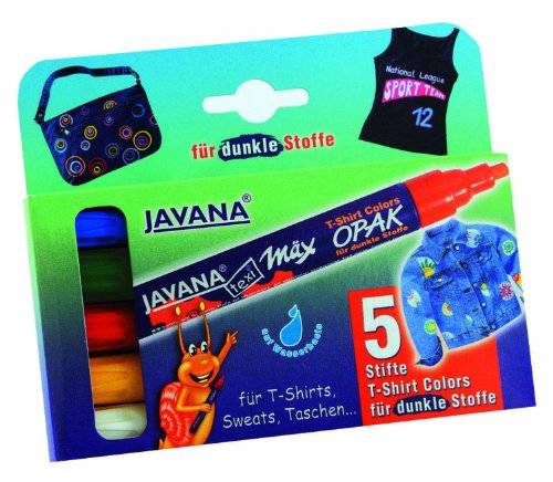 Javana 92750 - Textil Texi Mäx Opak Stoffmalstifte 5er Set