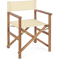 Sedia Regista Pieghevole In Legno E Cotone - Design Italiano Artigianale | Con Braccioli - Foto 9