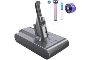 Batteria Dyson V8 SV10 6000 mAh FLYLINKTECH Dyson V8 Batteria di Ricambio per Dyson V8 Animal V8 Fluffy V8 Absolute Aspirapolvere 21,6V