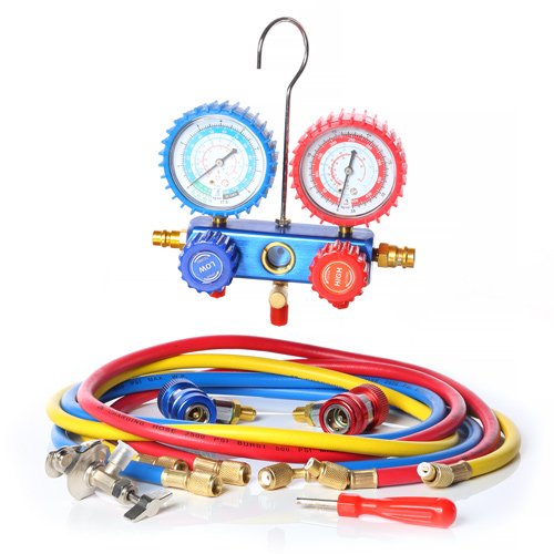 2-Wege Monteurhilfe Klimaanlage R134a R22 R12 R502 Gauge Set + Koffer Manometer - 2