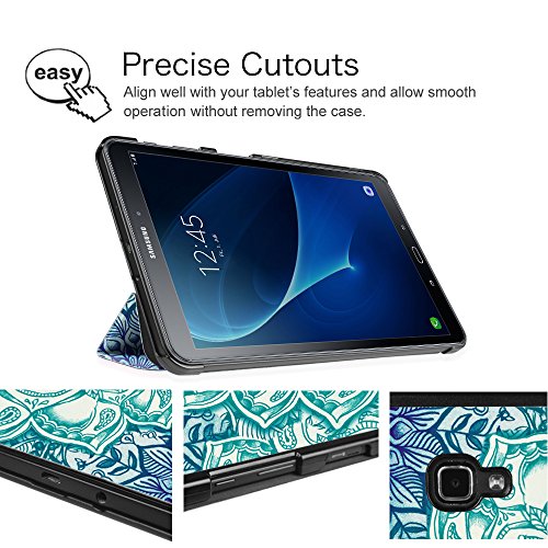 Fintie Samsung Galaxy Tab A 10.1 Hülle – Ultra Schlank Superleicht Ständer Smart Shell Case Cover Schutzhülle Etui Tasche mit Auto Schlaf / Wach Funktion für Samsung Galaxy Tab A 10,1 Zoll T580N / T585N Tablet (2016 Version), Z- Emerald - 6