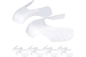 KHG 4 Pairs Crease Protector for Sneaker Jordan Air Force Dunk Shoe - Anti Crease Shoe Tree Insert Prevent Crease Guard - Men Women Youth Kids Size 3-6, White, White, Small (Kids' 3-6)