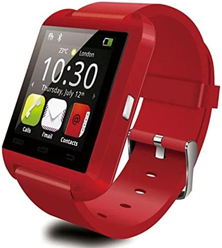 Lemumu Bluetooth Smart Watch WristWatch WU8Watch for SamsungHTC LG Huawei Xiaomi for Android Phone Smartphones,220V,Red