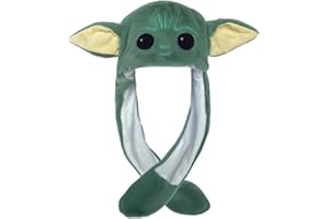 SFODTN Yoda Hat with Moving Ears, StarWars Ear Moving Jumping Hat Funny Cosplay Hat Funny Plush Hat Cartoon Cosplay Hat Airbag Cap Cosplay Hat Plush Hat for Adults Kids Funny Party Hats
